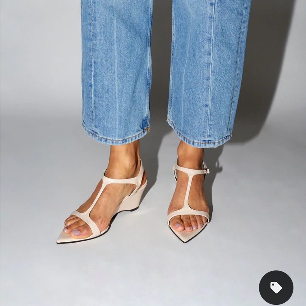 Yieyie Natasha Wedge Sandals Cream 39